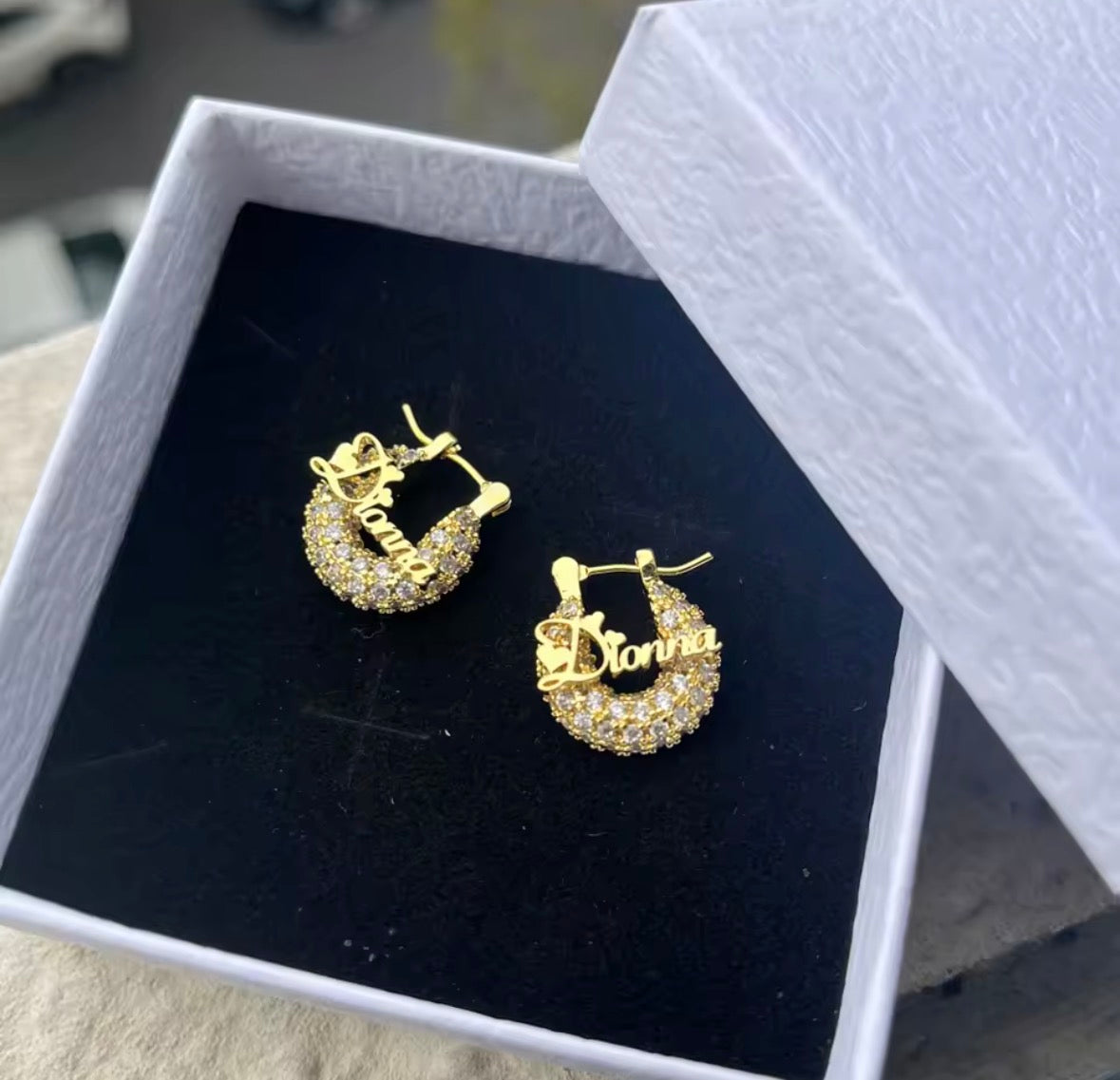 Mini iced out Hoop 15mm