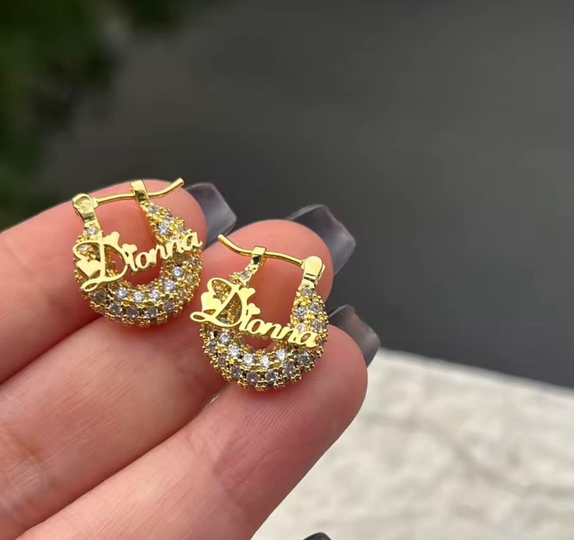 Mini iced out Hoop 15mm