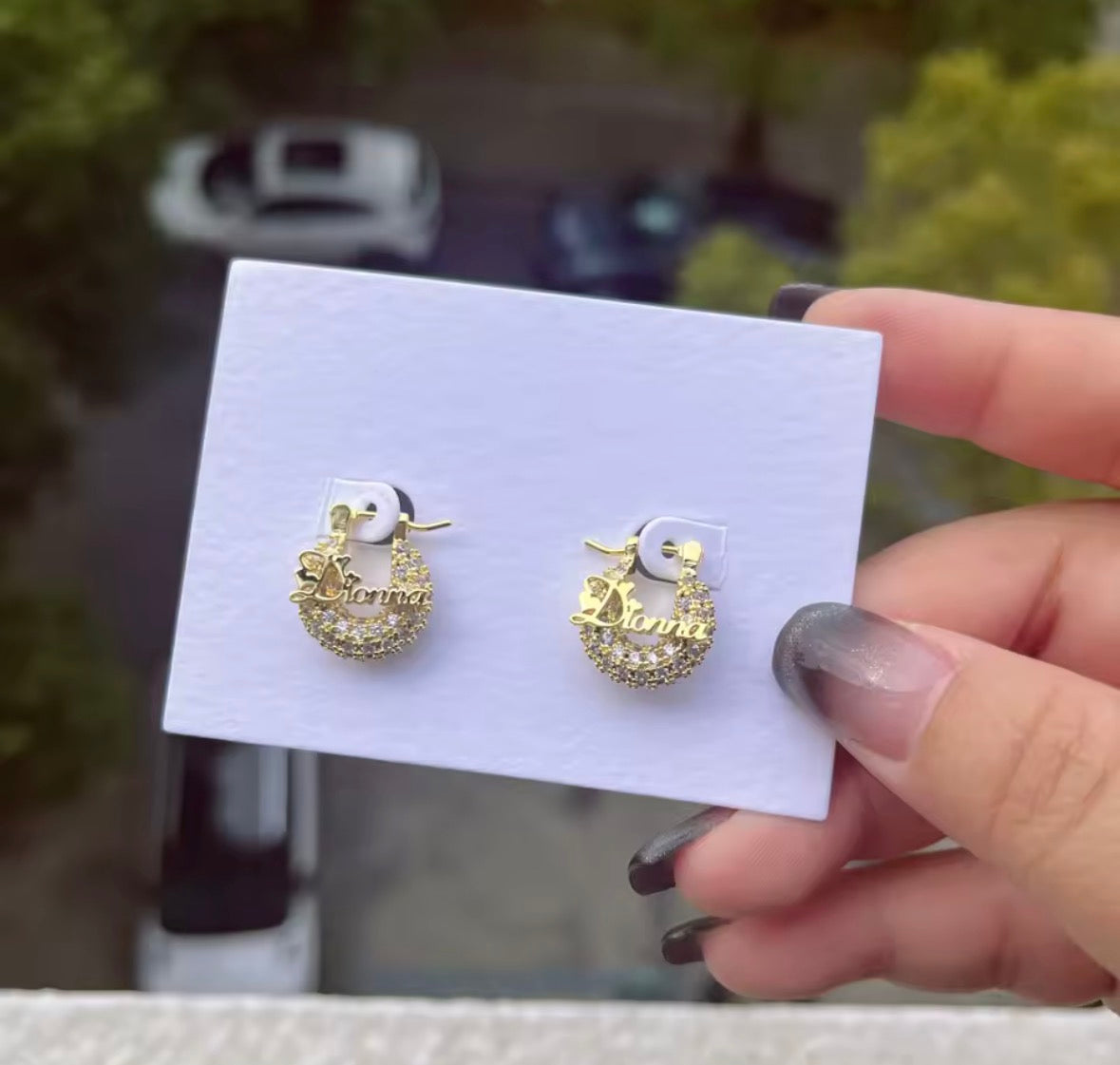 Mini iced out Hoop 15mm